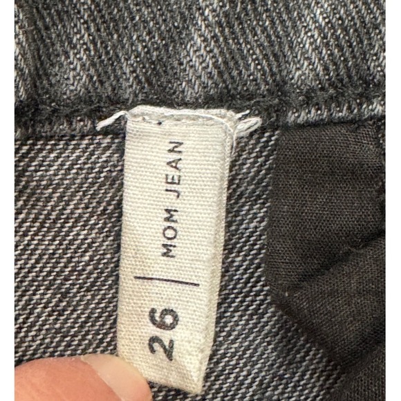 PacSun Mom Jeans Women 26 Washed Black Excellent High Rise Relaxed Fit Denim - Picture 9 of 10